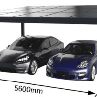 Aluminium Solarcarport Doppelmodul