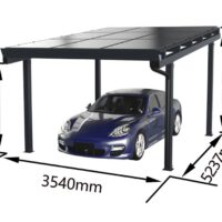 Aluminium Solarcarport Einzelmodul